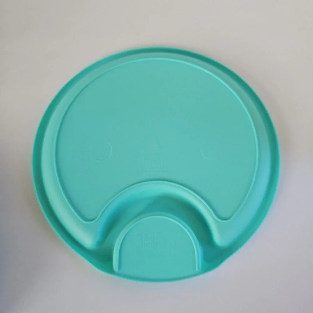 Set of 6 Pampered Chef Party Outdoor Picnic Plastic Plates #2823 Blue / Green
